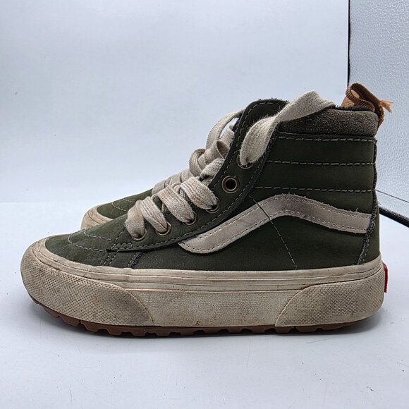 Vans Sk8 Hi MTE 1 Kids Size 12.5 Olive Green High Top Shoes Winter Warm Outdoors - Picture 14 of 14